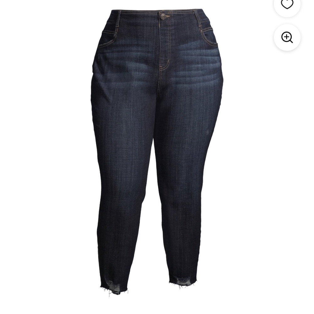 Terra and Sky Women’s Plus Pull On Dark Wash Denim Capris Size 3X (24W-26W) NWT - Picture 4 of 9